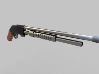 stylish cartoon shot gun 3D model