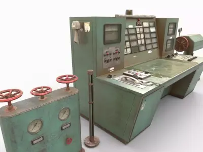 Old Powerplant Control Panel Group 3D model