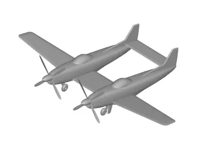 North American F-82 Twin Mustang 3D model