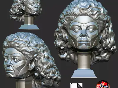 Michael Jackson Robot Bust  Moonwalker  STL File  3d print 3D print model