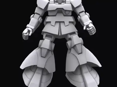 Gundam mobile suit MS09 DOM model 3D model