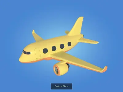 Cartoon Aircraft - Airplane - Plane - Sea Plane - Light Plane 3D Model Collection