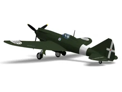 Reggiane Re2004 3D model