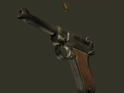 Luger ww2 Low-poly 3D model