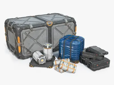 Sci-fi Cargo PBR 3D model