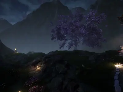 Hidden Shrine UE4 environment Low-poly 3D model