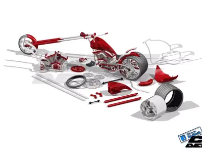 Chopper CHIKA design by paX CGPdesign 3D model