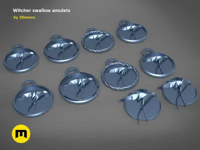 Swallow Pendant - The Witcher Free 3D print model