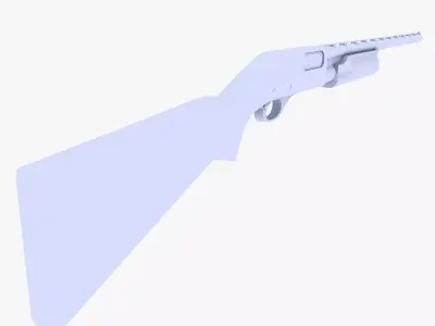 12GA Pump Shotgun Low-poly 3D model