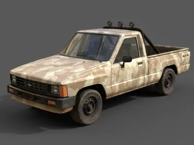 Toyota Hilux 1983-8 Camouflage Pack Low-poly 3D model