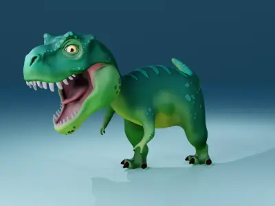 D Rex Free low-poly 3D model