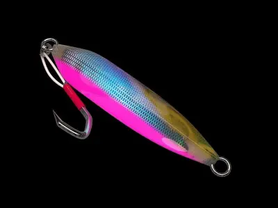 metal Jig  3D model Fishing Lure Low-poly 3D model 3 3D model