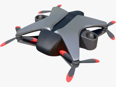 Futuristic Drone X6 M1 3D model