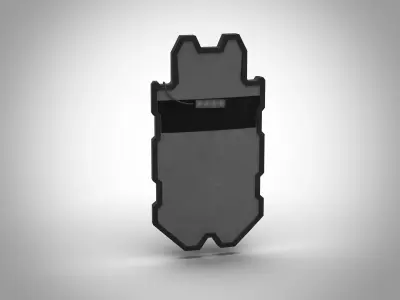 Knight ballistic shield Low-poly 3D model