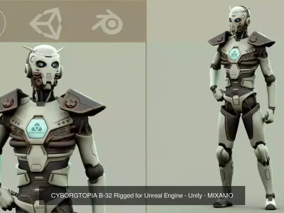 CYBORGTOPIA HUMANOID COLLECTION 06 3D Model Pack