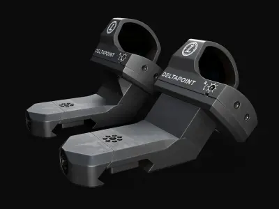 Arisaka Offset Optic Mount Free low-poly 3D model