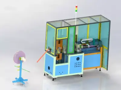 Film laser alignment cutting machine Low-poly 3D model