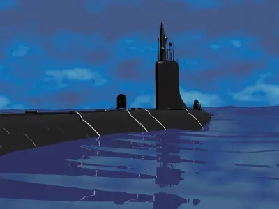 SSN SEAWOLF sub model 3D model