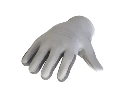 White Dirty Tactical Glove 3D model