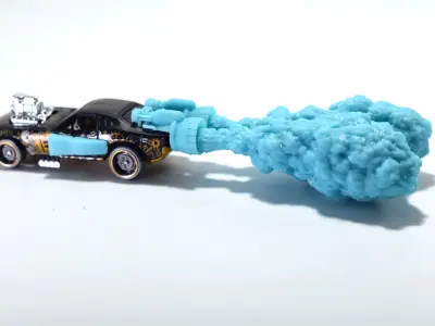 Gaslands - Rocket Engine and Thrust Effects 3D print model