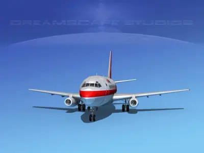 Boeing 737-100 US Air 3D model