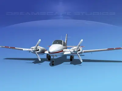 Beechcraft B55 Baron V12 3D model