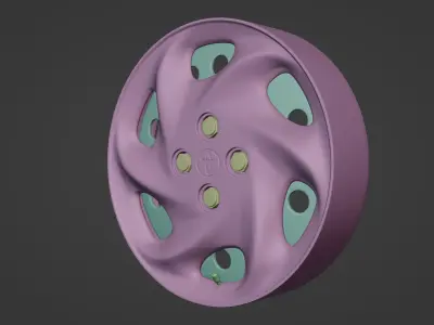 Corolla Wagon Rim Wheel Low-poly 3D model
