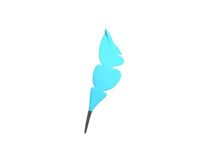 Feather Pen v1 001 Low-poly 3D model