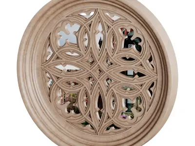 Gothic Window 01 3D model