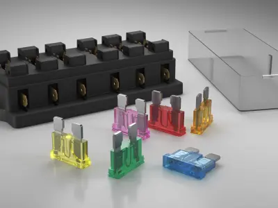 Vehicle Fuse Block Six Circuit 3D model