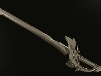 Aquila Favonia - Genshin Impact Game Sword 3D model
