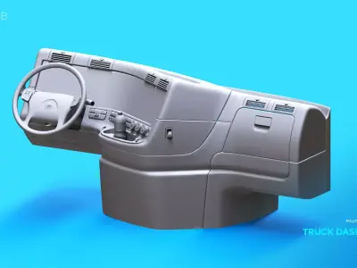 Truck Dashboard 3D model