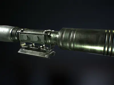 Sniper Optic game - ready Low-poly 3D model