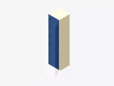 Locker - Resin - Locka - Classic Extra - Six Tier Low-poly 3D model