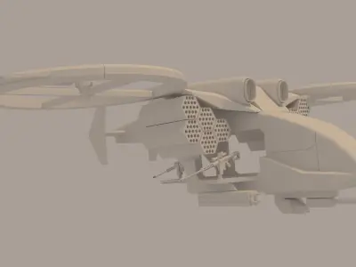 GUNSHIP helicopter 3D model
