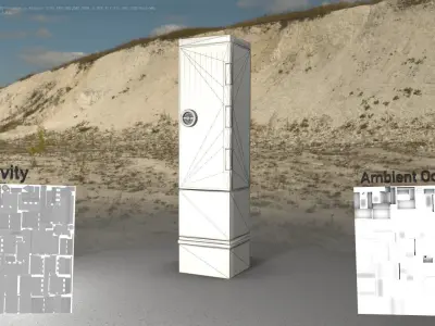 Electrical Distribution Cabinet 112 Low-poly 3D model