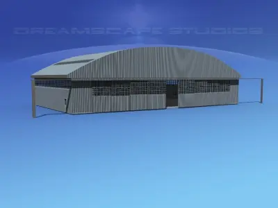 Aircraft Hangar 1 3D model