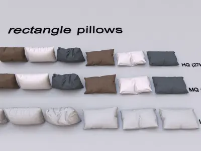 Pillow set of pillows Free 3D model