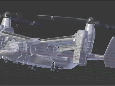 V22 OSPREY Helicopter 3D model