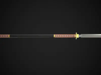 Spear and Glaive A1 Low-poly 3D model