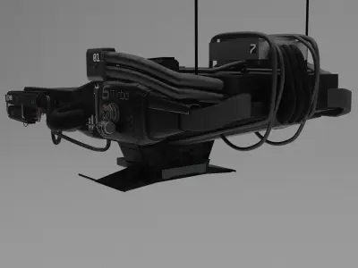 Blender sci fi spaceship 3D model