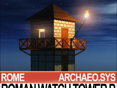 Roman Watch Tower B 3D model