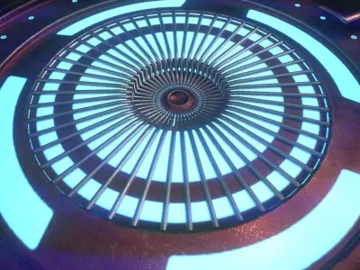 UFO spaceship Low-poly 3D model