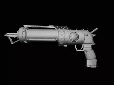 Jinx Zapper Gun from Arcane Season 2 Low-poly 3D model