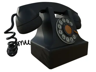 Telephone old fashioned Free 3D model