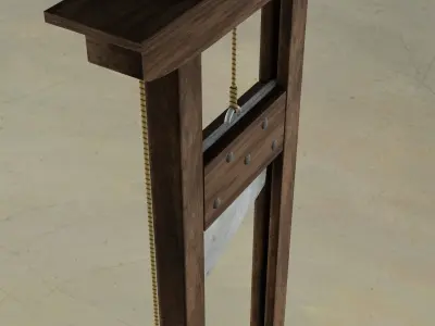 Guillotine with clean blade Free low-poly 3D model