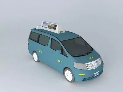 Toyota Alphard LHD Taxicab Free 3D model