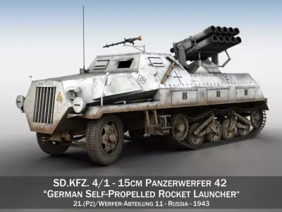 SDKFZ 4 - Panzerwerfer 42 - WA11 3D model
