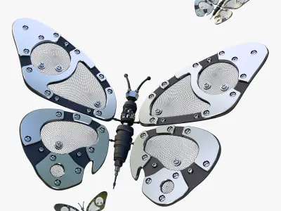 Mechanical Cyber Butterfly M1 3D model
