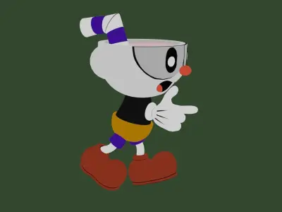 Mr Cup Low-poly 3D model